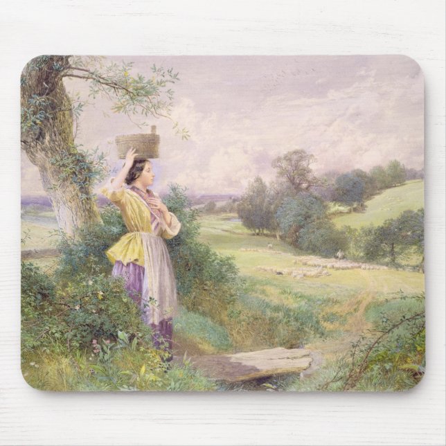 Milkmaiden, 1860 (w/c på papper) musmatta (Framsidan)