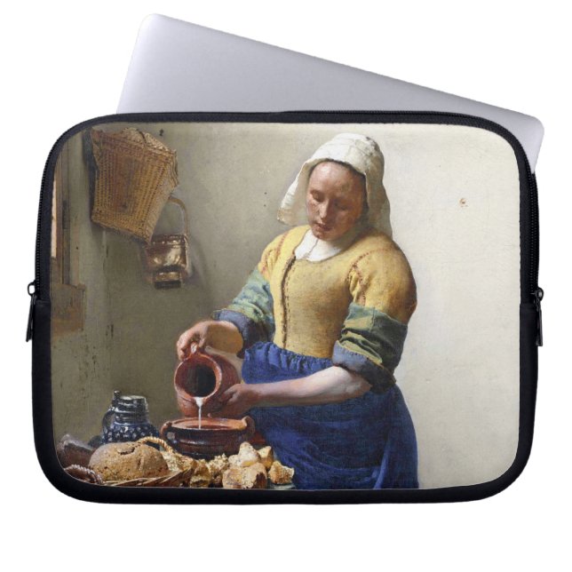 Milkmaiden, c.1658-60 (olja på kanfas) laptop sleeve (Framsidan)