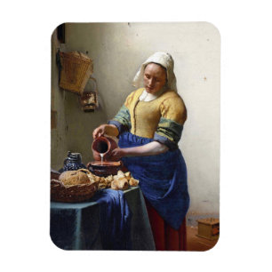 Milkmaiden, c.1658-60 (olja på kanfas) magnet