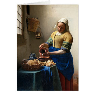Milkmaiden, Jan Vermeer Hälsningskort