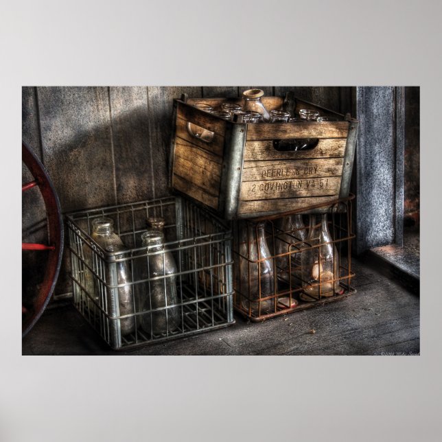 Milkman - Flaskor i Boxes Poster (Framsidan)