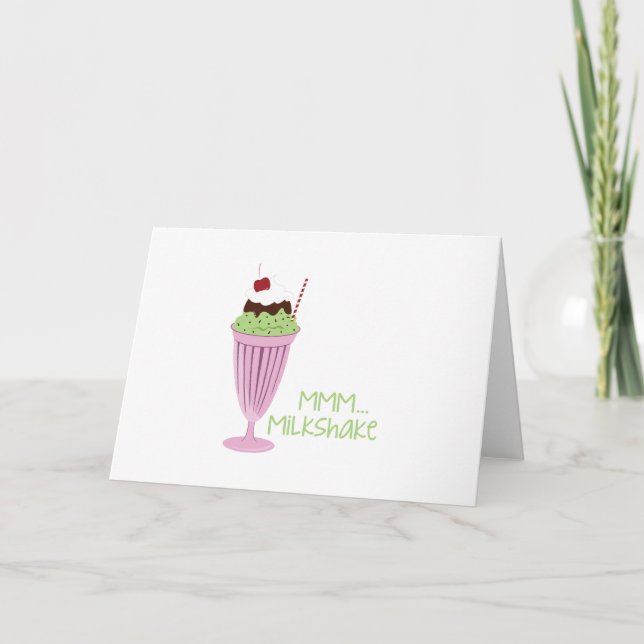Milkshake Ice Cream Kort (Framsida)