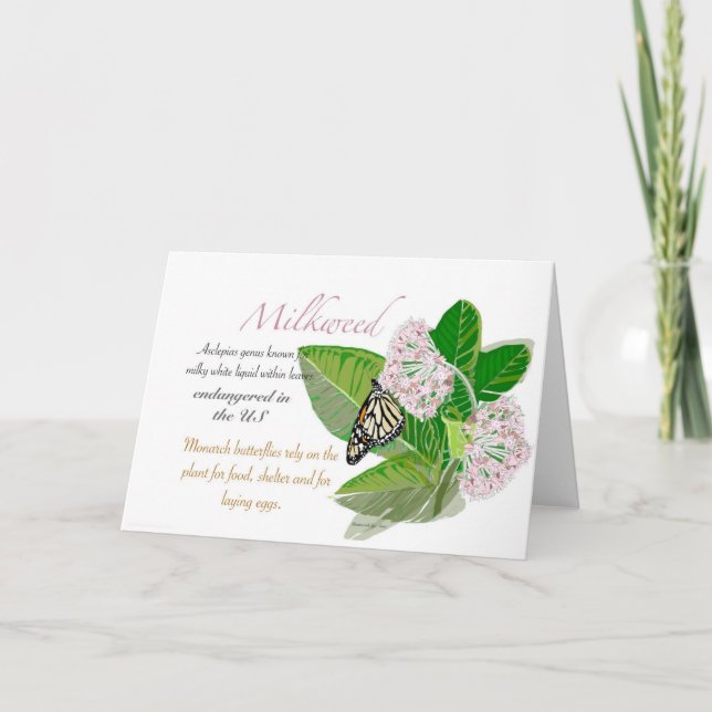 Milkweed Blank Card Tack Kort (Framsida)