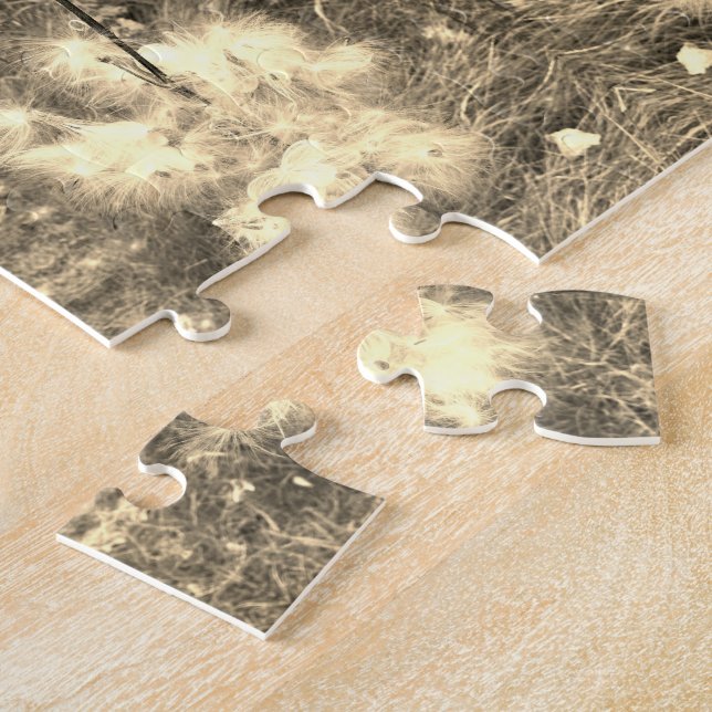 Milkweed | Butterfly | Sepia | SPEGEL Pussel (Sidan)