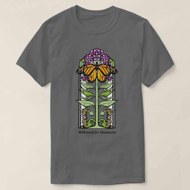 Milkweed for Monarchs T Shirt (Design framsida)