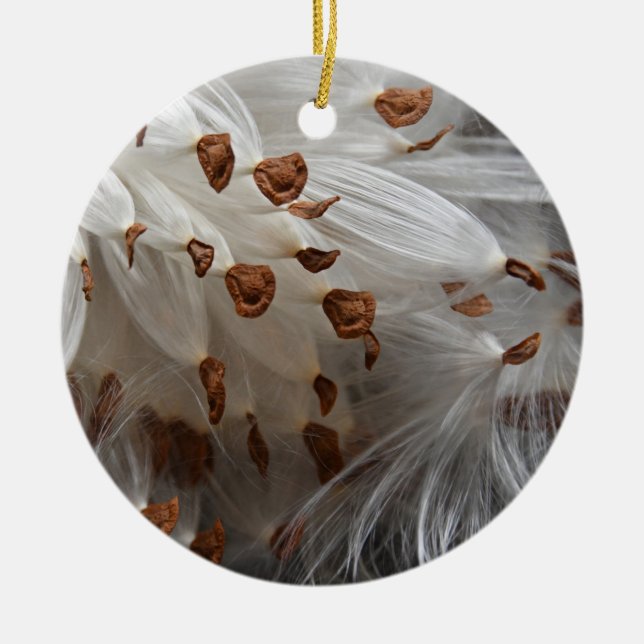 Milkweed Seeds Exodus Monarch Butterfly Food Julgransprydnad Keramik (Framsidan)