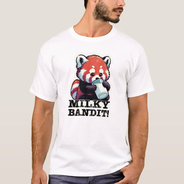 Milky Bandit - Röda pandans mejeriglädje T Shirt (Framsida)