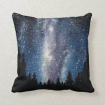 Milky galaxmålning kudder långt