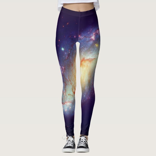 Milky långt galax leggings (Framsida)