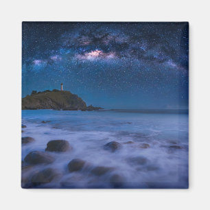 Milky långt Lanta ö Krabi för sjölandskapfyr   Magnet