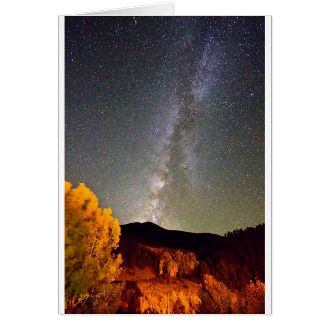 Milky långt natthimmel för höst hälsningskort (Framsidan)