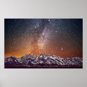 Milky långt över storslagna Teton Poster