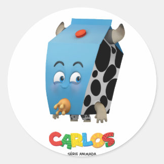 MIlky Sticker - Karl Animerad Series Runt Klistermärke