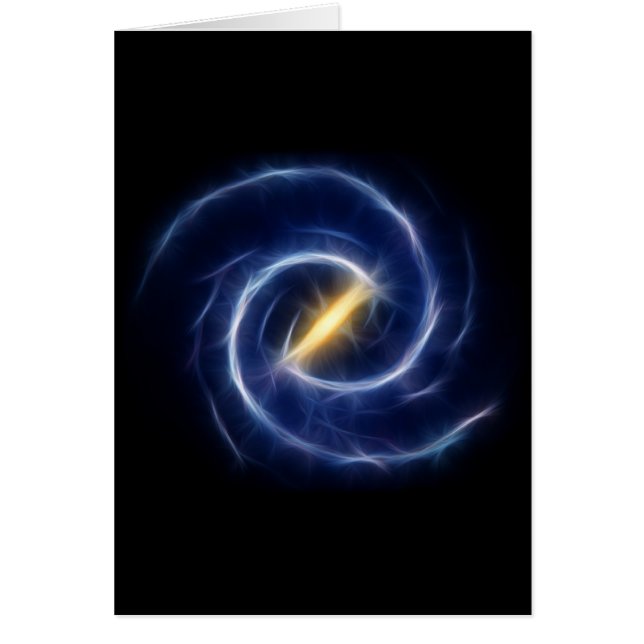 Milky stjärnor röra sig i spiral långt galaxen hälsningskort (Framsidan)