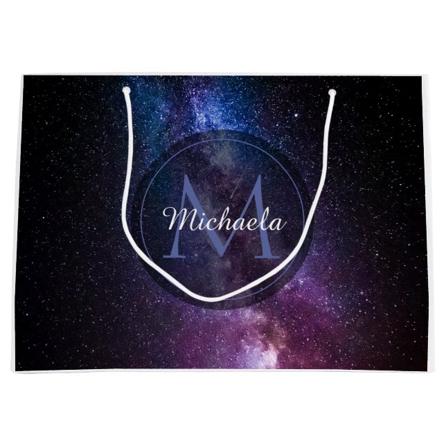 Milky way bright colors personalizable monogram (Framsidan)