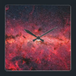 Milky Way Galaxy Fyrkantig Klocka<br><div class="desc">Hundratusentals stjärnor trängde in i den virvelande kärnan i vår spiral Milky Way galaxy. Snygg galaxbild och ett underbart exempel på rymdfotografi.</div>