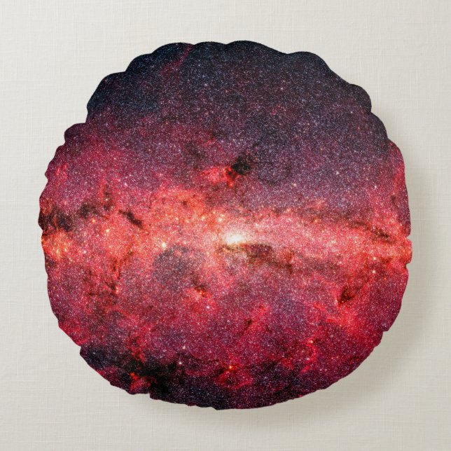 Milky Way Galaxy Rund Kudde (Framsidan)