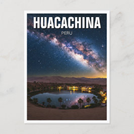 Milky Way Huacachina Peru Travel Vykort