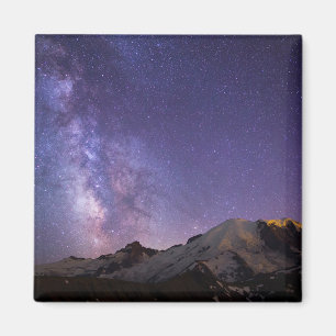 Milky Way & Mt. Rainier Washington Magnet