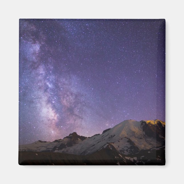 Milky Way & Mt. Rainier | Washington Magnet (Framsidan)