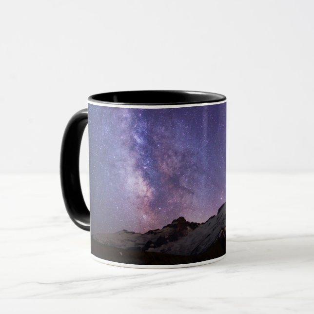Milky Way & Mt. Rainier | Washington Mugg (Framsida vänster)