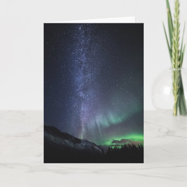Milky Way Northern Ljus Kort (Framsida)