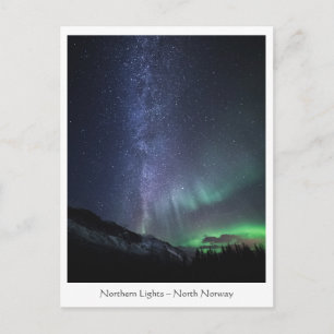 Milky Way Northern Ljus Vykort