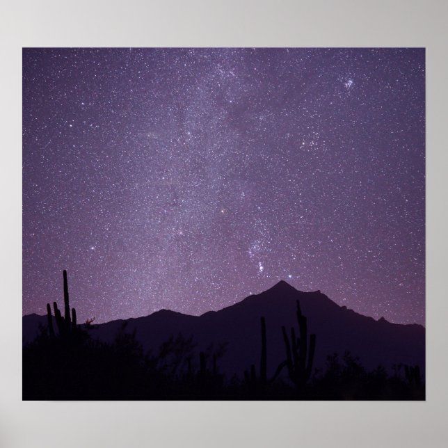 Milky Way över Arizona med Gemini, Taurus och Orio Poster (Framsidan)