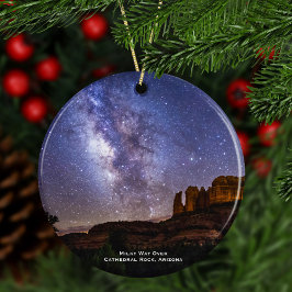 Milky Way over Cathedral Sten, Arizona-julen Julgransprydnad Keramik