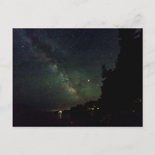 Milky Way över Gouldsboro Bay, Maine Vykort (Framsida)