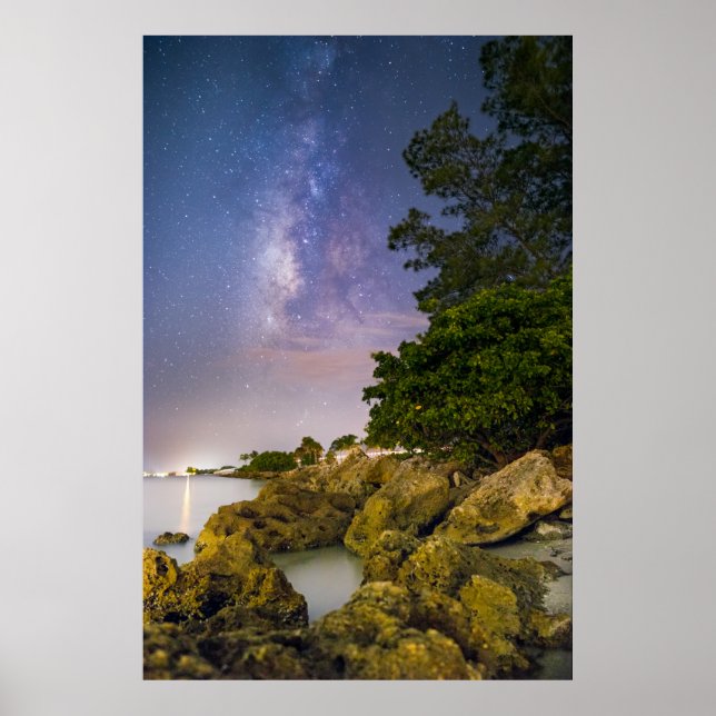 Milky Way över Sanibel Island Poster (Framsidan)