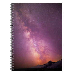 Milky Way Över skuldern på Mt. Rainier Anteckningsbok