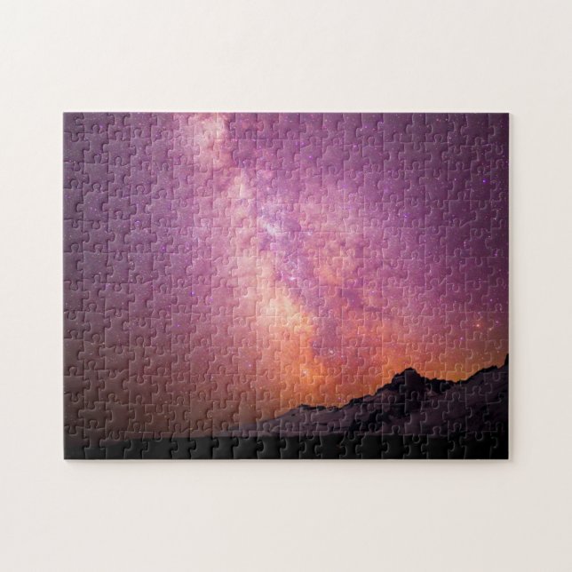 Milky Way | Över skuldern på Mt. Rainier Pussel (Horisontell)