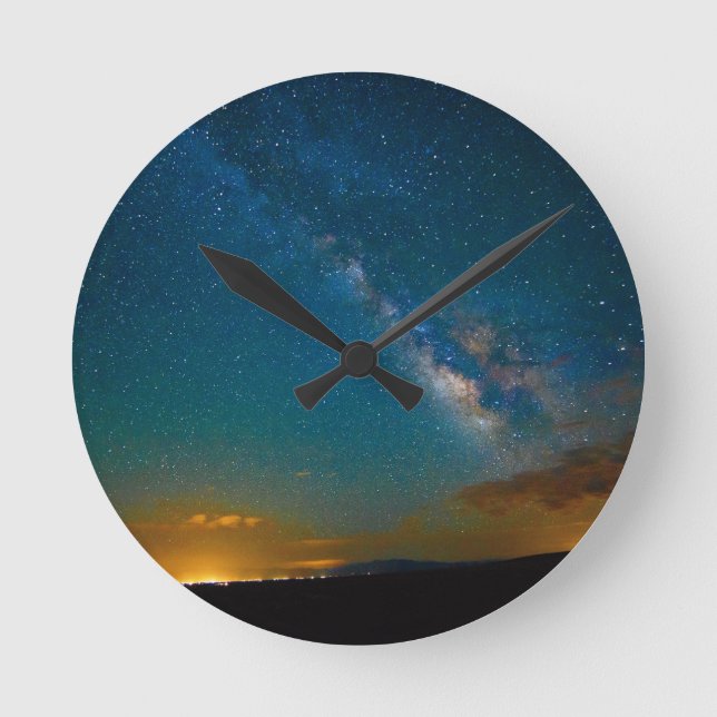 Milky Way över Taos, New mexico Rund Klocka (Framsida)