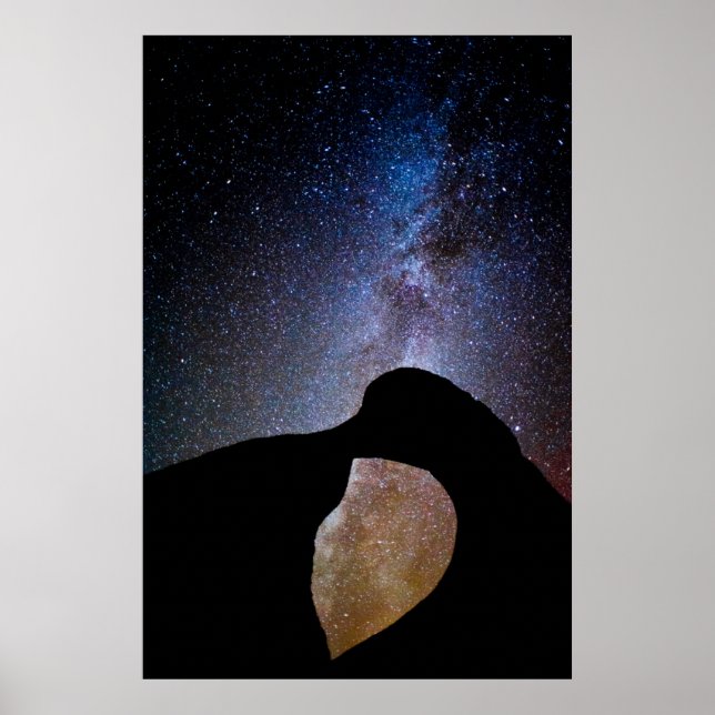 Milky way på natten, Kalifornien Poster (Framsidan)