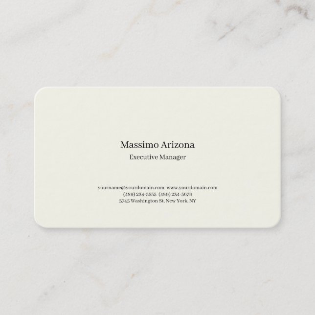 Milky Way Plain Professional Modern Minimailst Visitkort (Framsida)