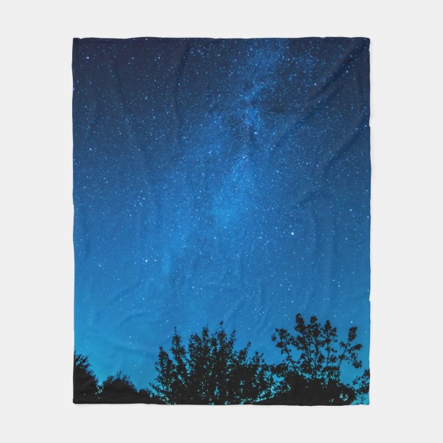 Milky way starry sky sky star fleecefilt (Framsidan)