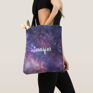 Milky Way Stars Himlar Galaxy Elegant bröllop Tygkasse