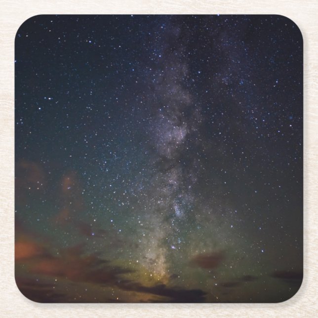 Milky Way | Strängar på natten Underlägg Papper Kvadrat (Framsidan)