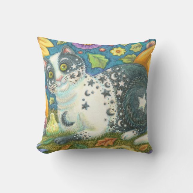 MILKYWAY Halloween Cat DEKORATIV KUDDE (Framsida)