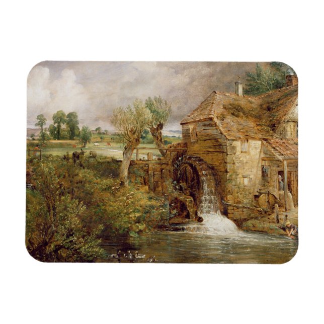Mill at Gillingham, Dorset, 1825-26 (olja på canva Magnet (Horisontell)