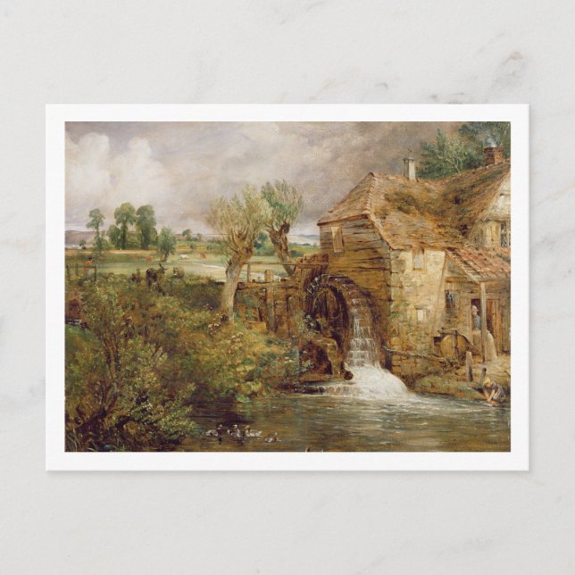 Mill at Gillingham, Dorset, 1825-26 (olja på canva Vykort (Framsida)