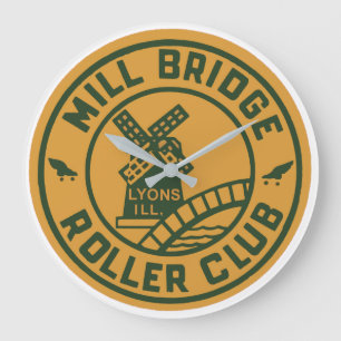 Mill Bridge Roller Rink, Lyons, Illinois Stor Klocka