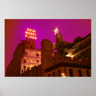 Mill City på natten Poster