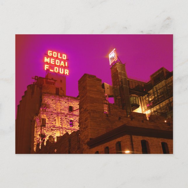 Mill City på natten Vykort (Framsida)