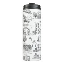 Mill City Toile (Lowell, MA) Svart/Vit