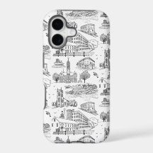 Mill City Toile (Lowell, MA) Svart/Vit
