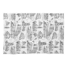 Mill City Toile (Lowell, MA) Svart/Vit