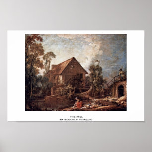 Mill från Boucher François Poster