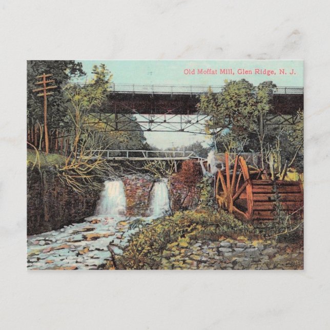 Mill, Glen Ridge, New jersey 1909 Vykort (Framsida)